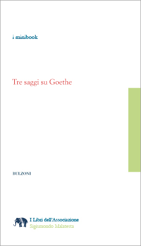 Copertina - Tre saggi su Goethe